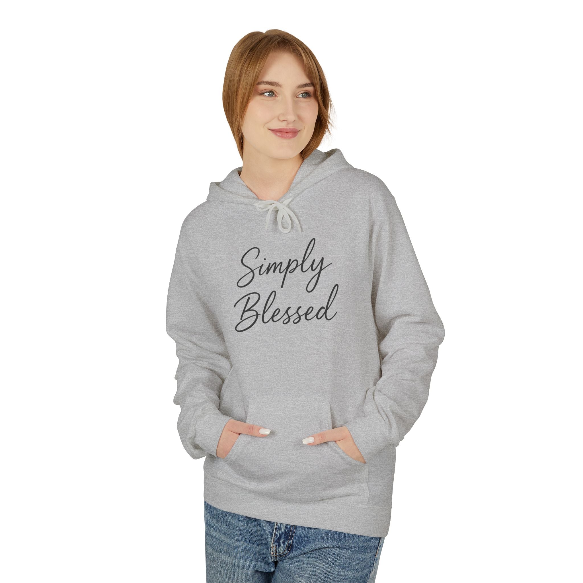 Simply Blessed Unisex Fleece Hoodie - Cozy Spiritual Apparel