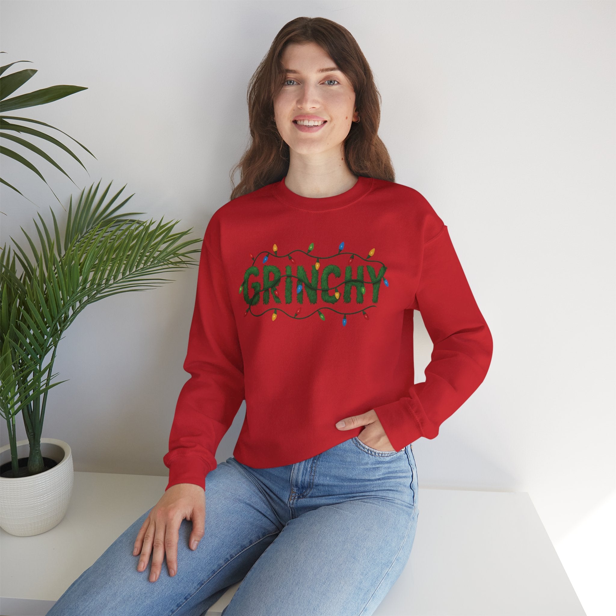 Grinchy Sweatshirt — Holiday Christmas Crewneck