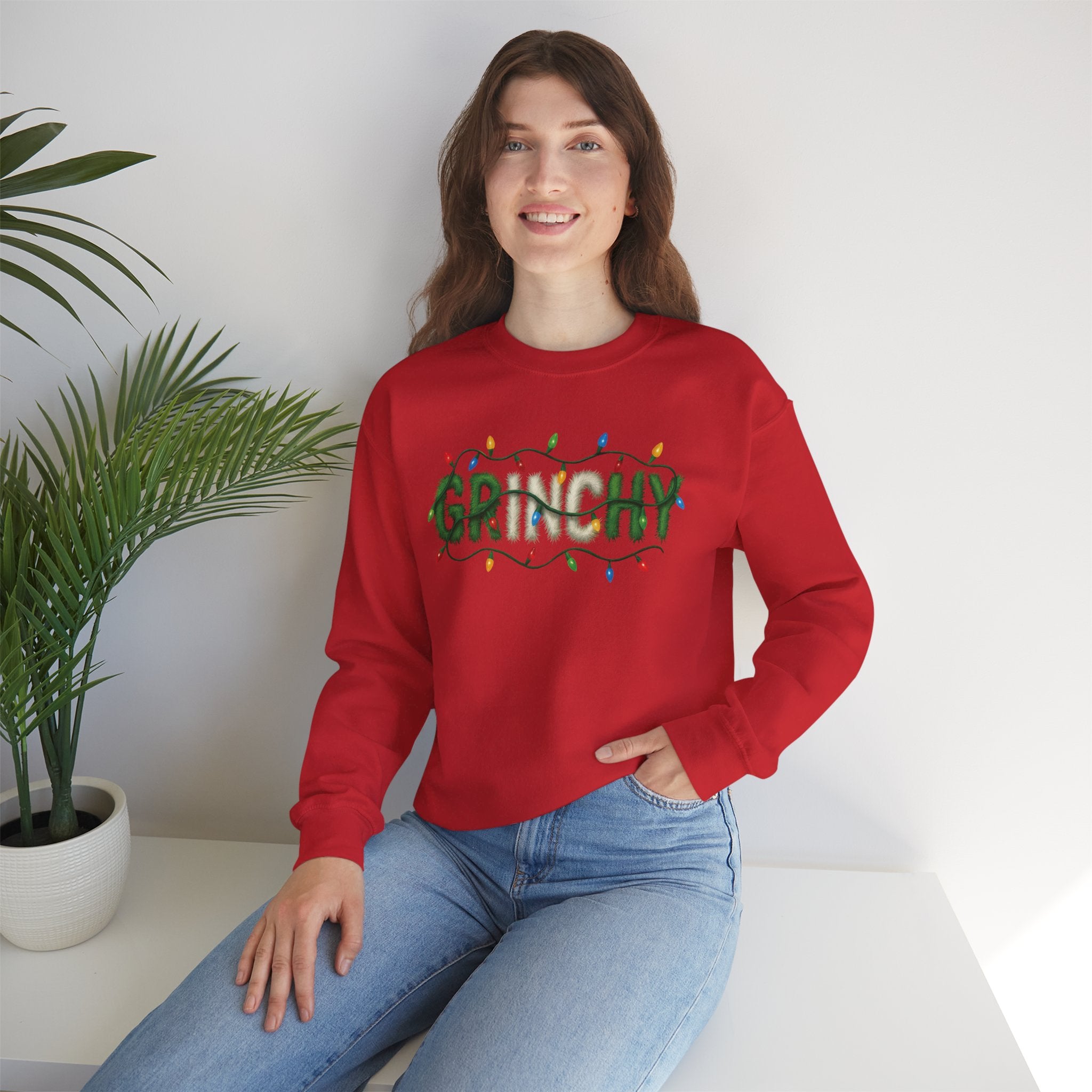 Grinchy Crewneck Sweatshirt — Holiday Christmas Grinch Pullover
