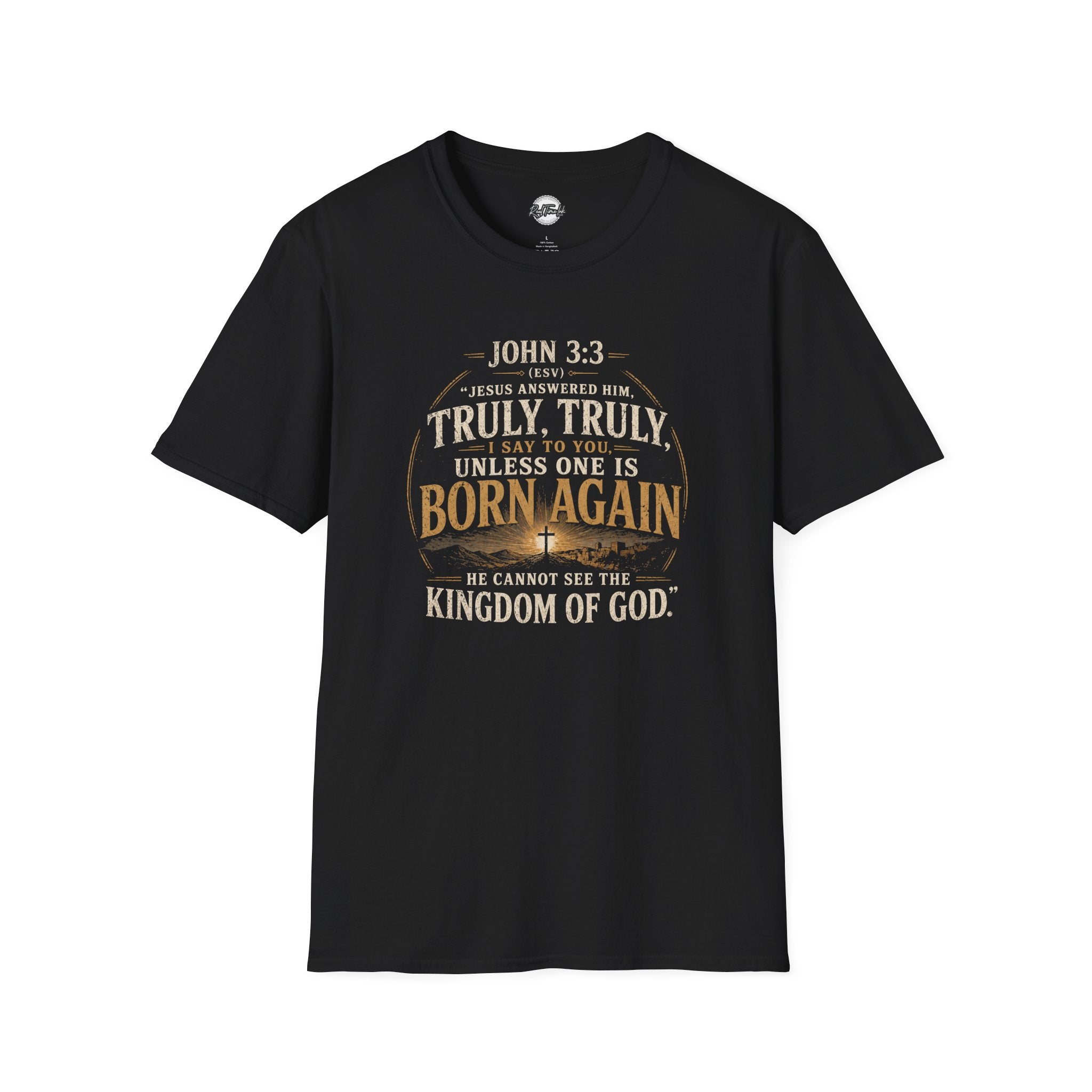 John 3:3 Born Again T-Shirt – Christian Faith Scripture Tee