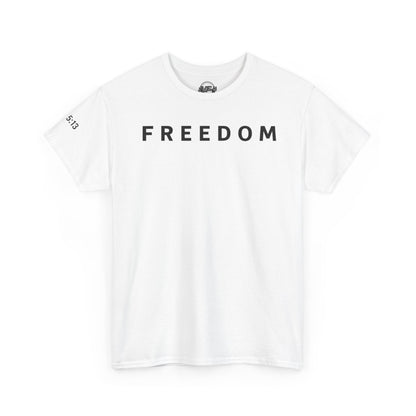 Freedom Gal 5:13 Unisex Heavy Cotton Tee, Casual Graphic T-Shirt, Comfortable Everyday Wear, Inspirational Gift, Freedom Clothing