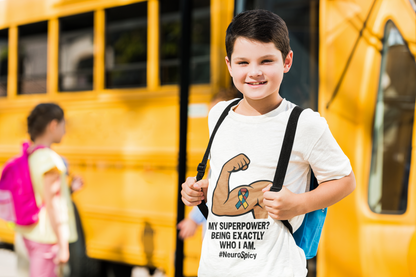 Kids Superpower Autism Tee - "My Superpower? Being Exactly Who I Am" #NeuroSpicy
