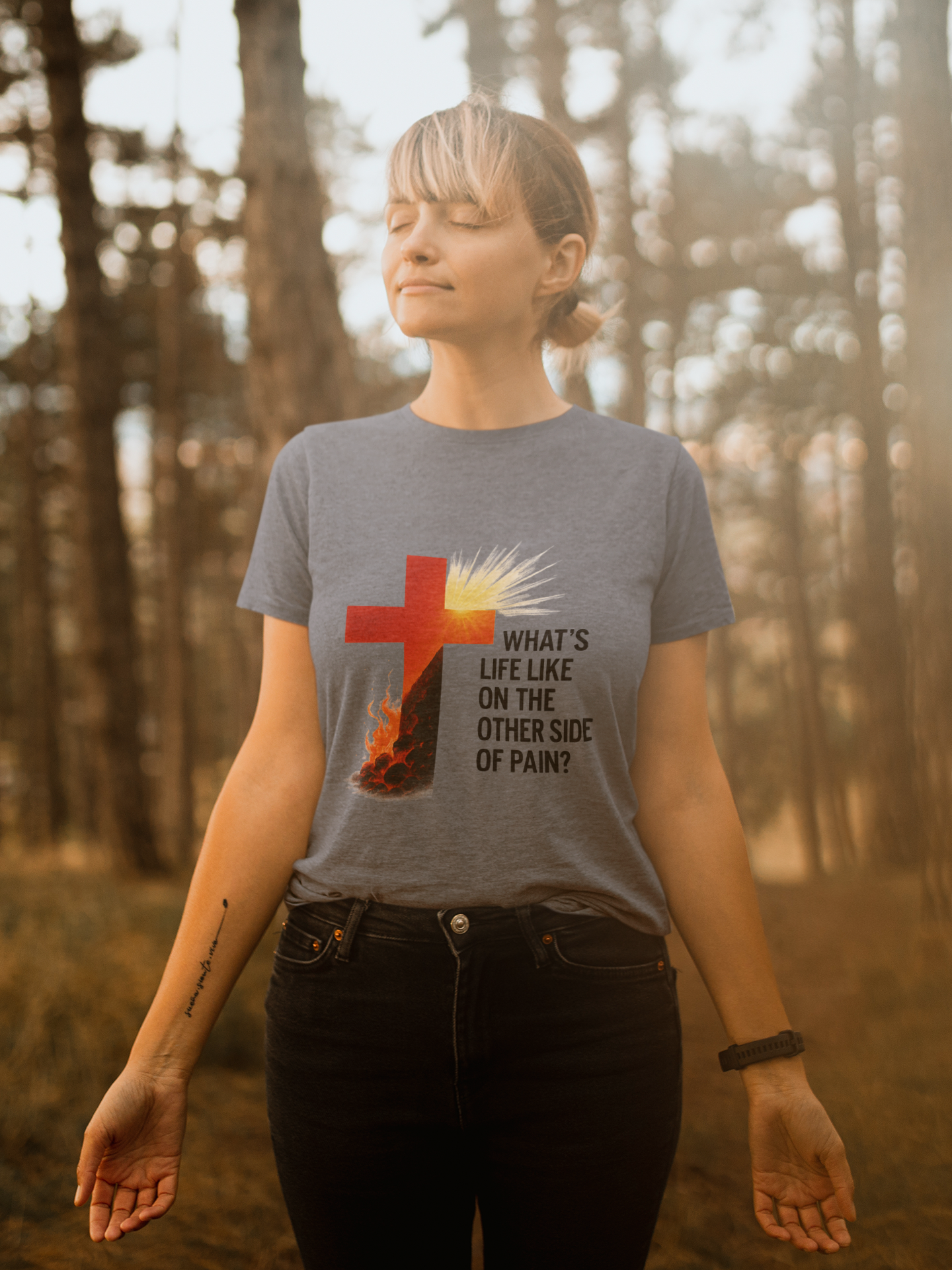 Inspiring Faith T-Shirt - "What's Life Like on the Other Side of Pain?"