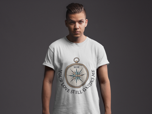 Mom Compass T-Shirt - Your Love Still Guides Me - Unisex Softstyle Tee