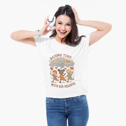Raising Tiny Hearts Unisex T-Shirt | Cute Family Vibe Tee