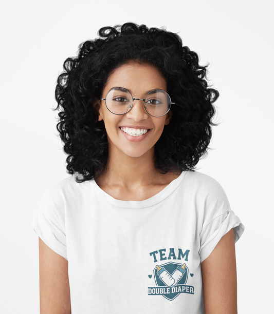Team Double Diaper T-Shirt - Unisex Softstyle Tee for New Parents