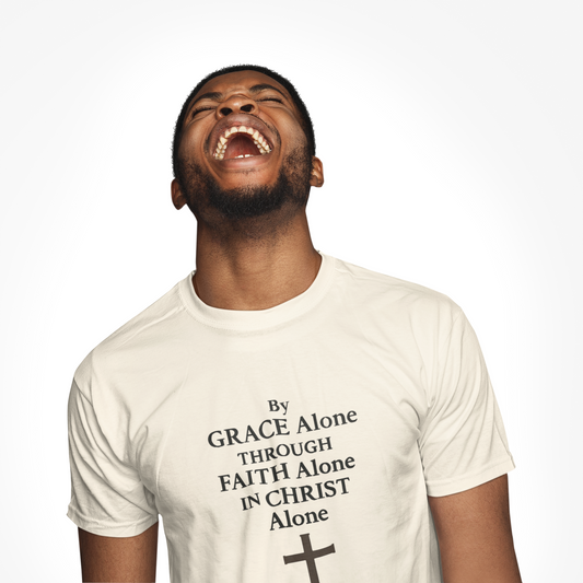 Faith-Inspired Unisex Softstyle T-Shirt - By Grace Alone Through Faith Alone in Christ Alone