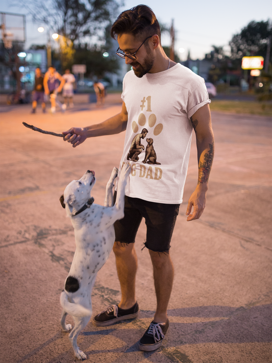 #1 Dog Dad Unisex Heavy Cotton Tee