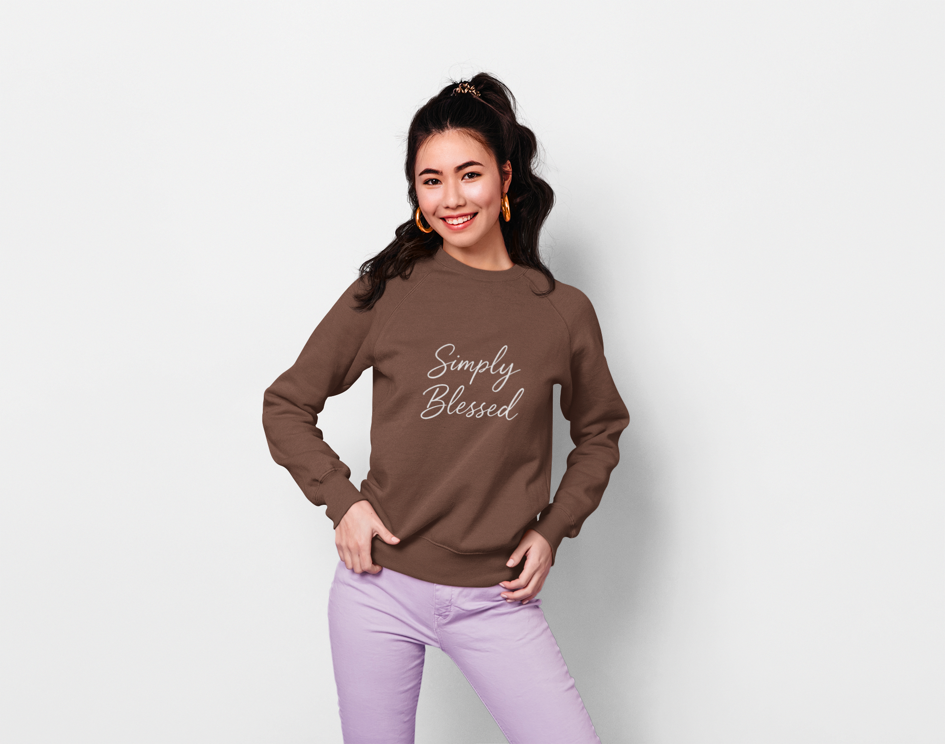 Simply Blessed Unisex Midweight Fleece Crewneck Sweatshirt