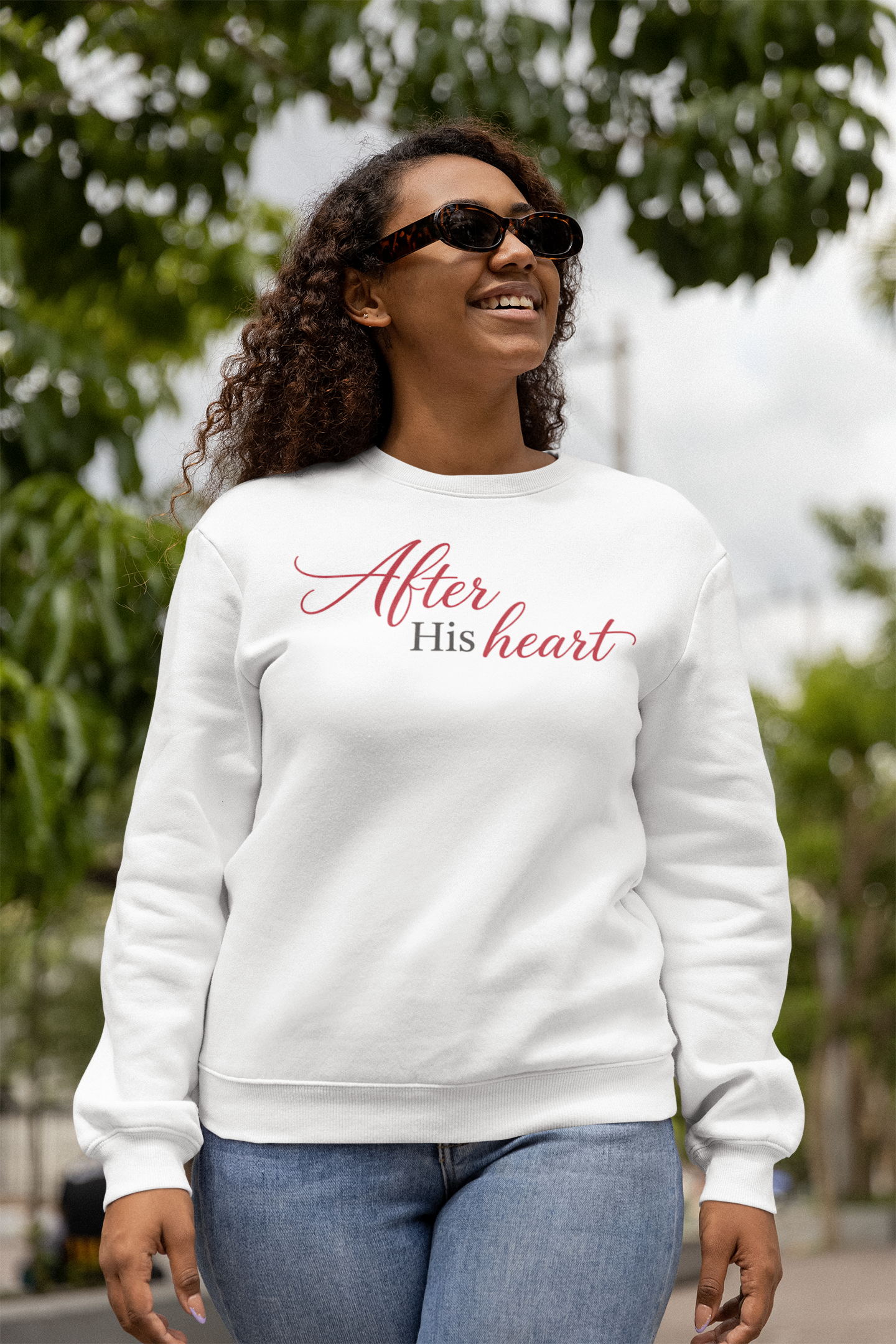 After His Heart Crewneck Sweatshirt