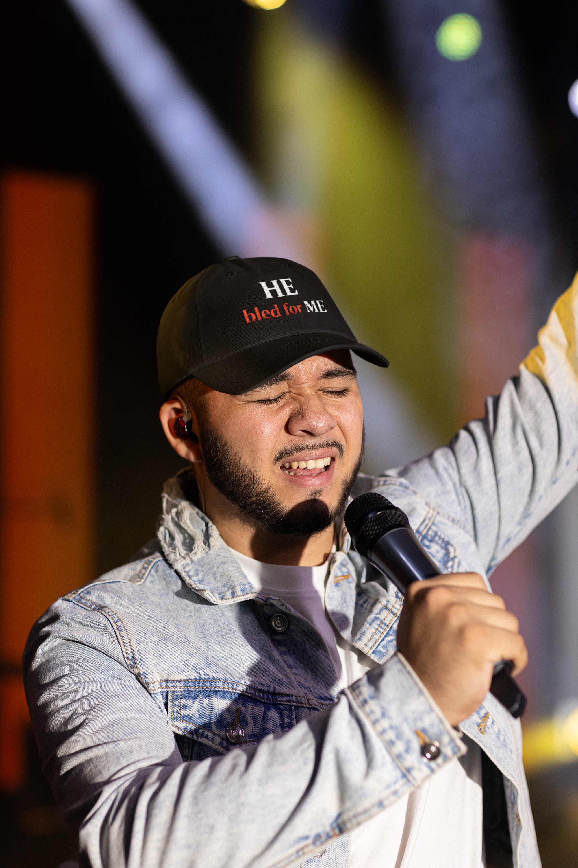 He Bled For Me Dad Cap — Christian Baseball Hat