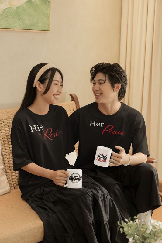 His Rest Valentines Couples Shirt — Couples T-Shirt