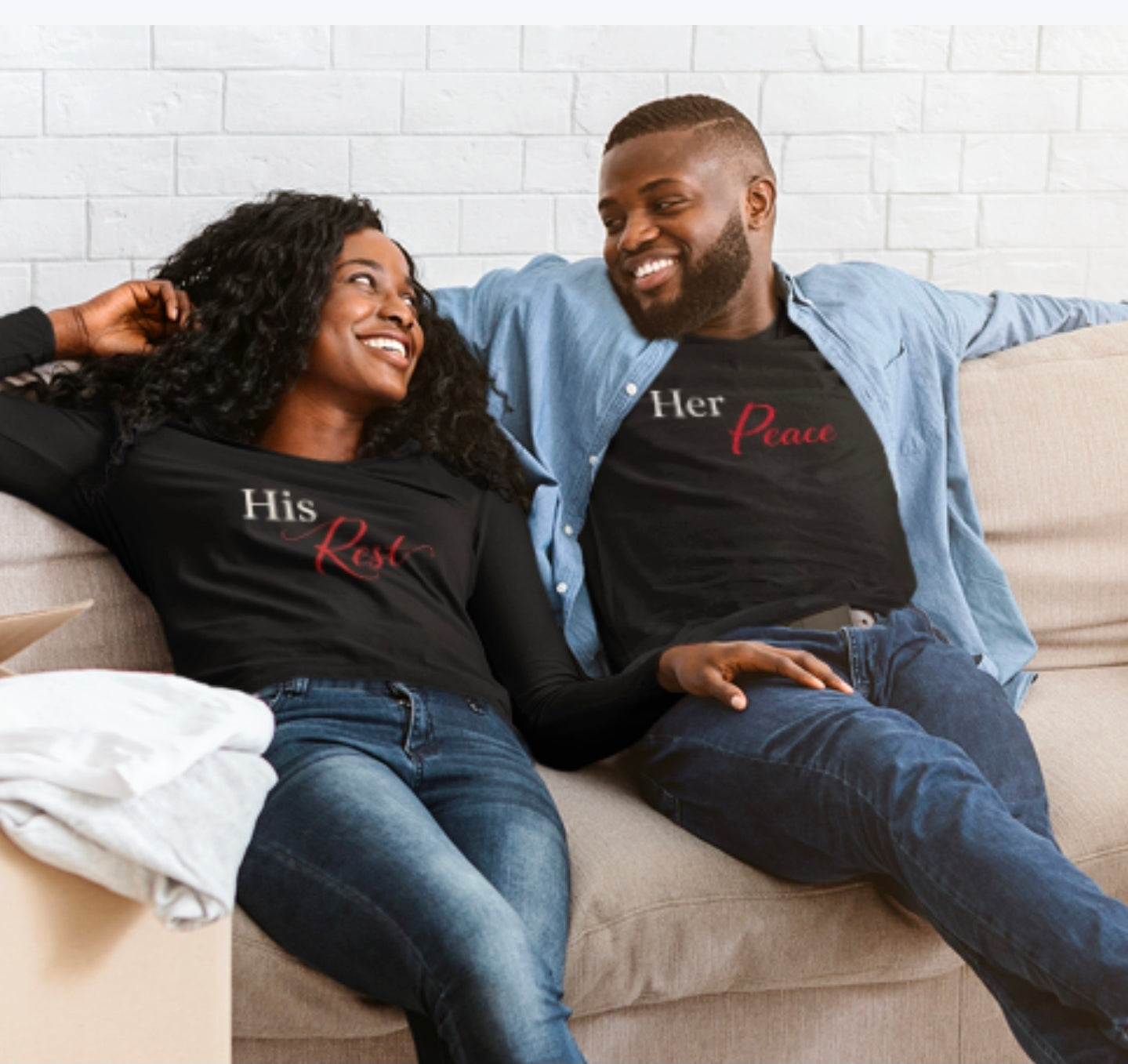 Her Peace Long Sleeve Tee — Inspirational Feminine Graphic Shirt