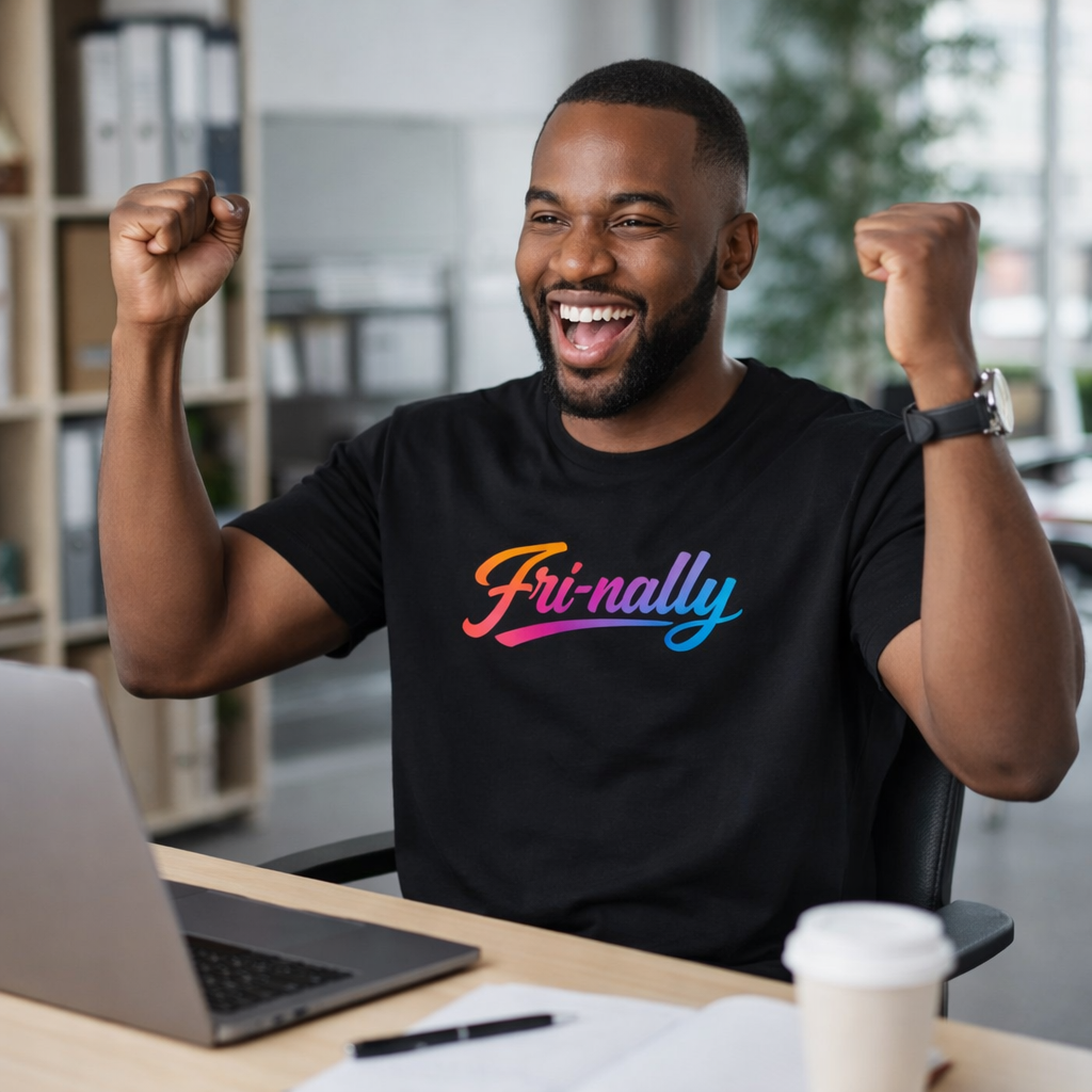 Fri-nally Shirt – Funny Friday T-Shirt, Weekend Vibes Tee, Work Week Humor Shirt, Gift for Coworkers, Casual Graphic Tee