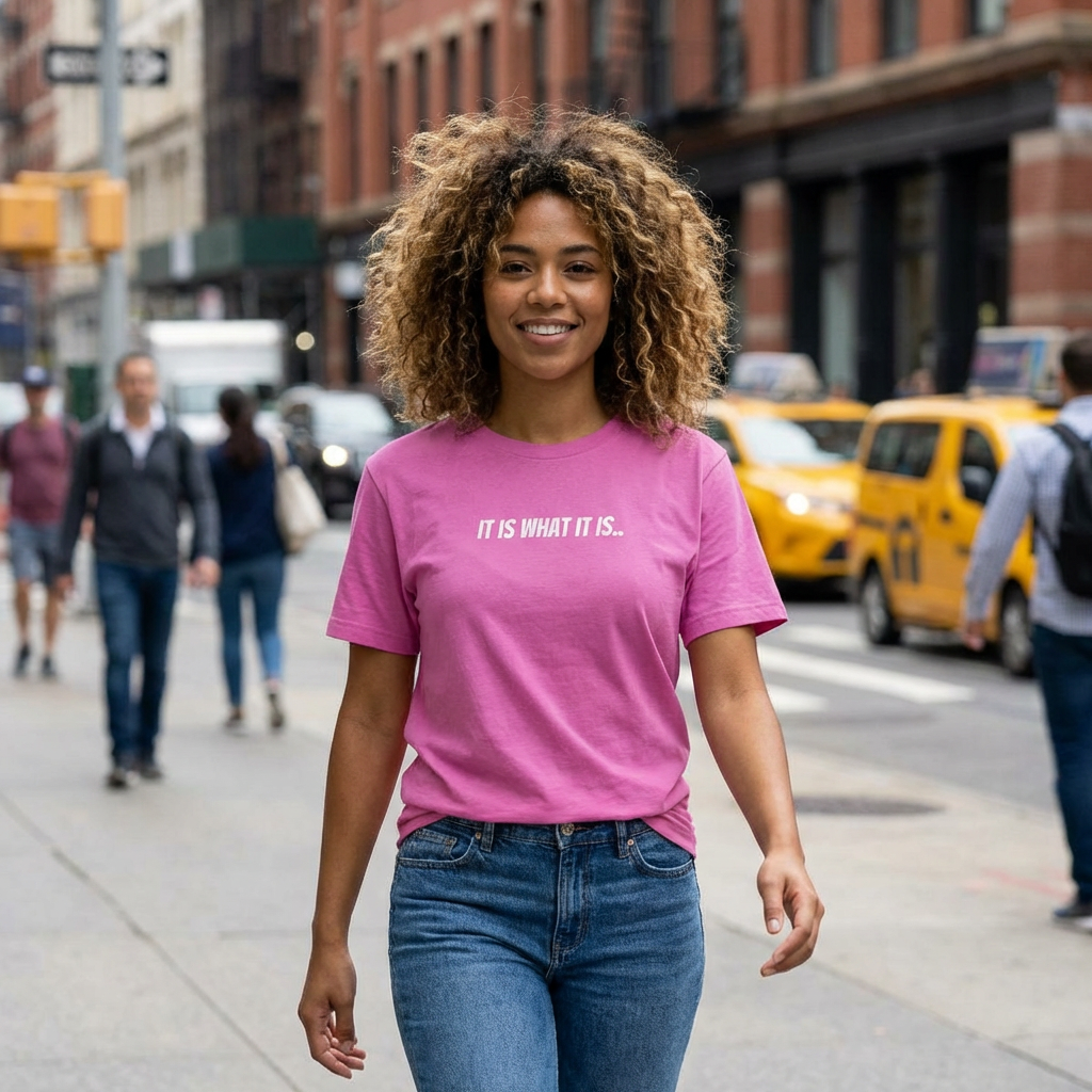 'It Is What It Is' Minimalist Text T-Shirt