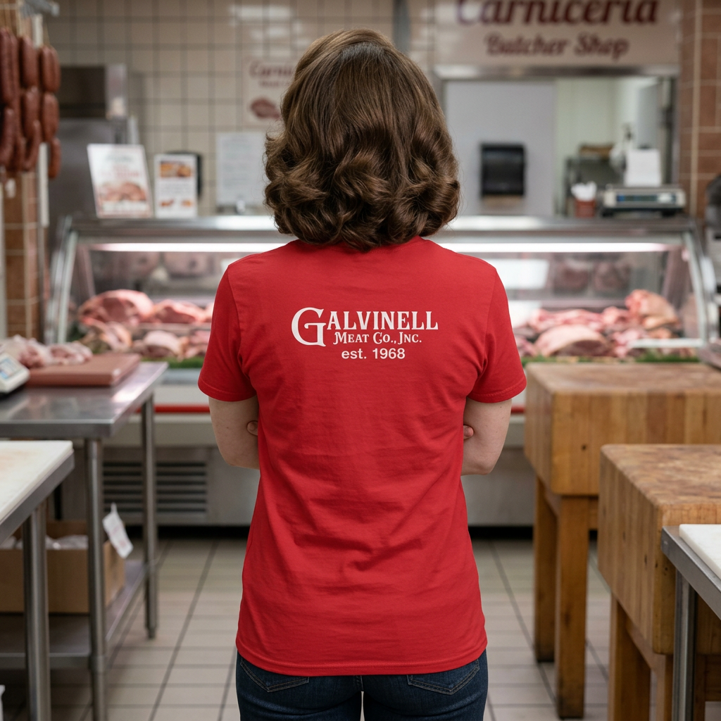 Galvinell Meat Co. Logo T-Shirt — Retro Butcher Shop Tee