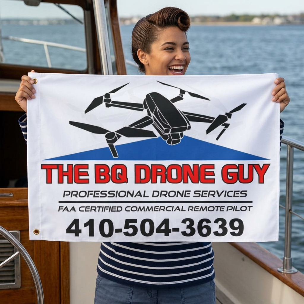 The BQ Drone Guy Double-Sided Flag