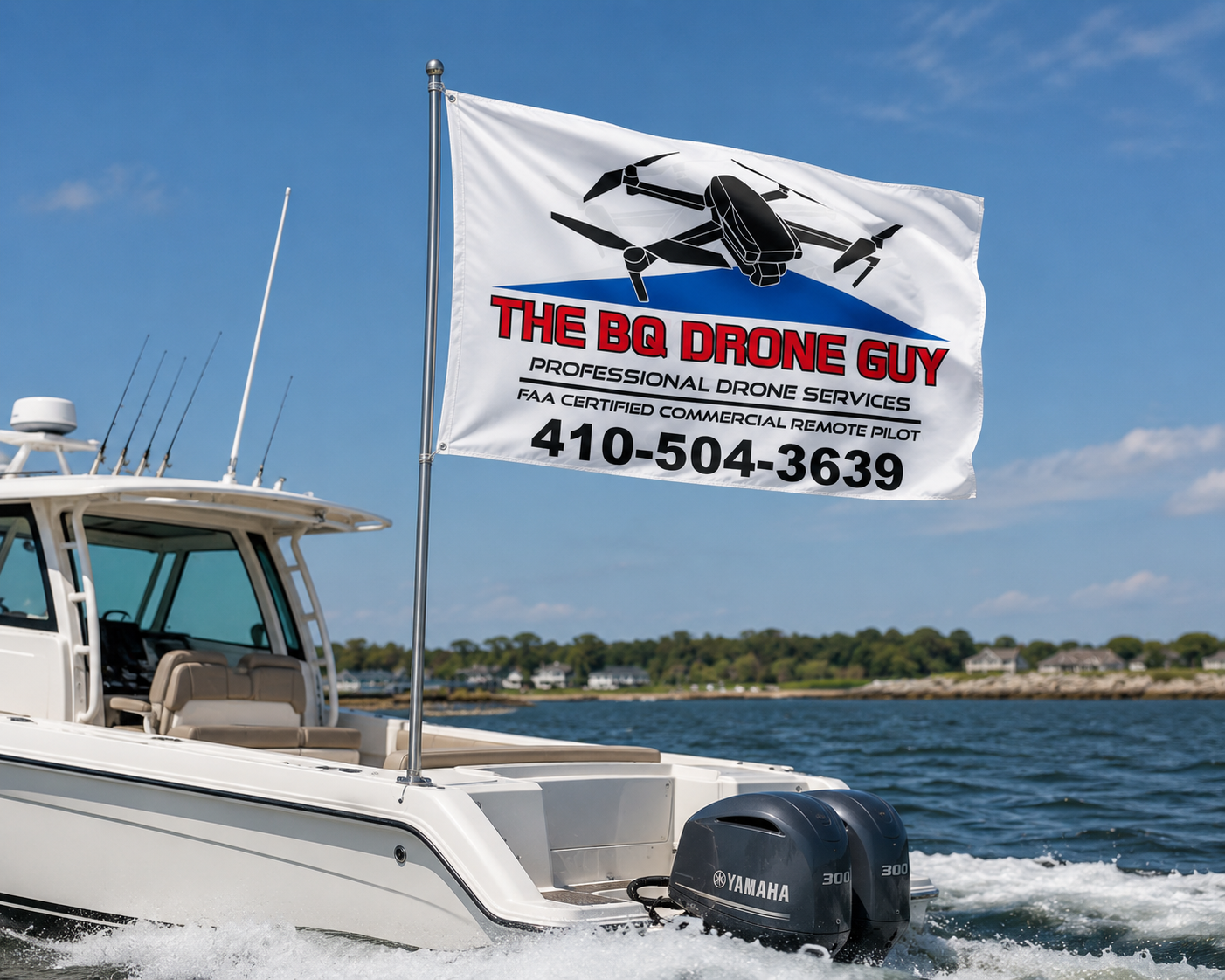 The BQ Drone Guy Double-Sided Flag