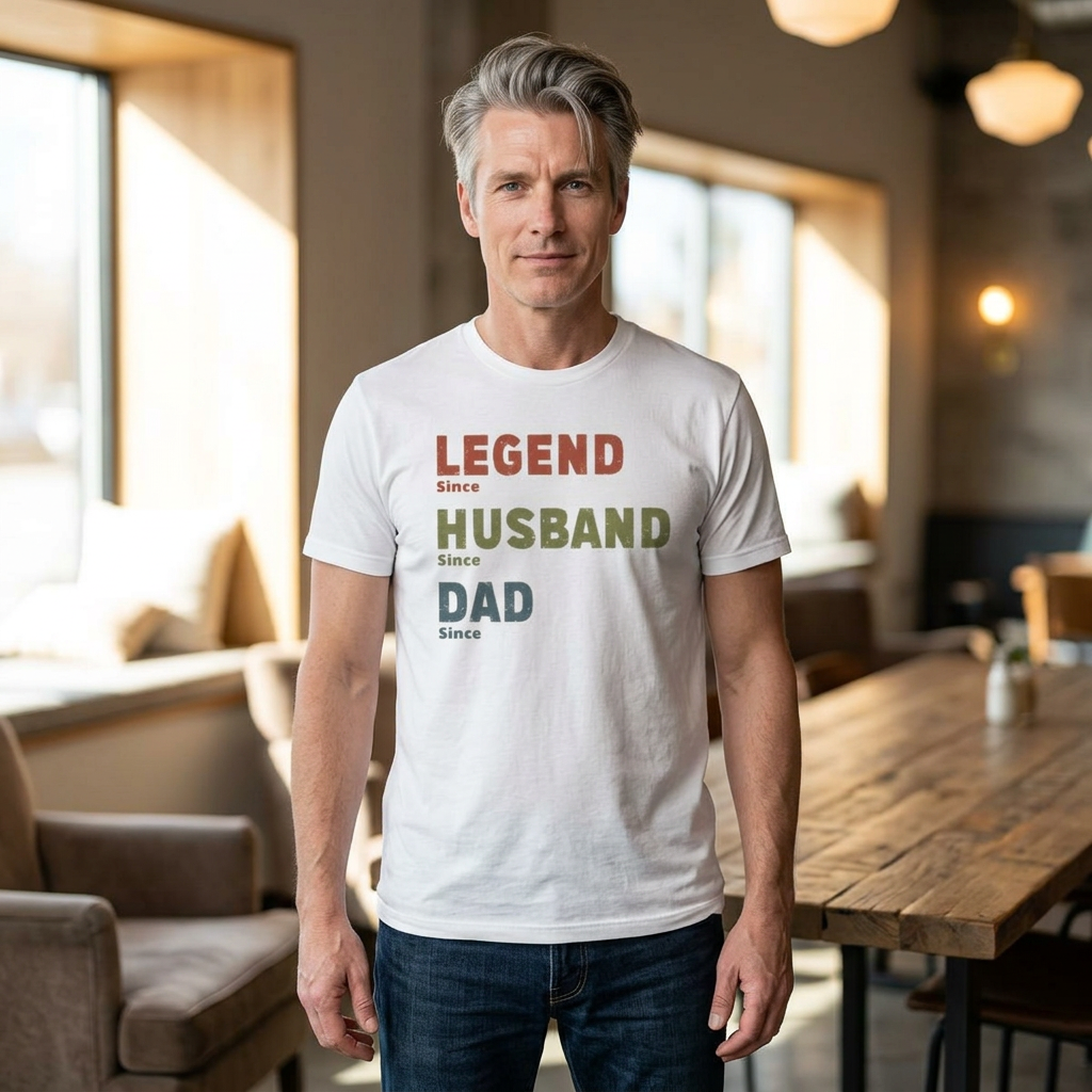 Customizable Legend Husband Dad Graphic Tee – Retro Father’s Day T-Shirt