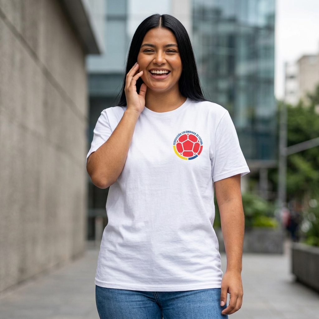 T-Shirt — Colombian Football Emblem Tee (Federación Colombiana de Fútbol)