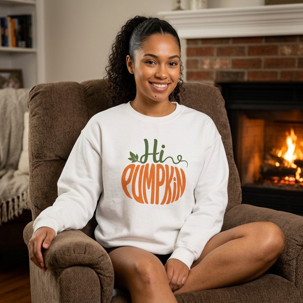 Hi Pumpkin Unisex Heavy Blend™ Crewneck Sweatshirt