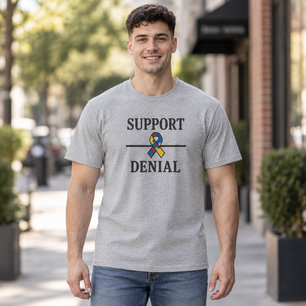 Support over Denial Autism Awareness Tee