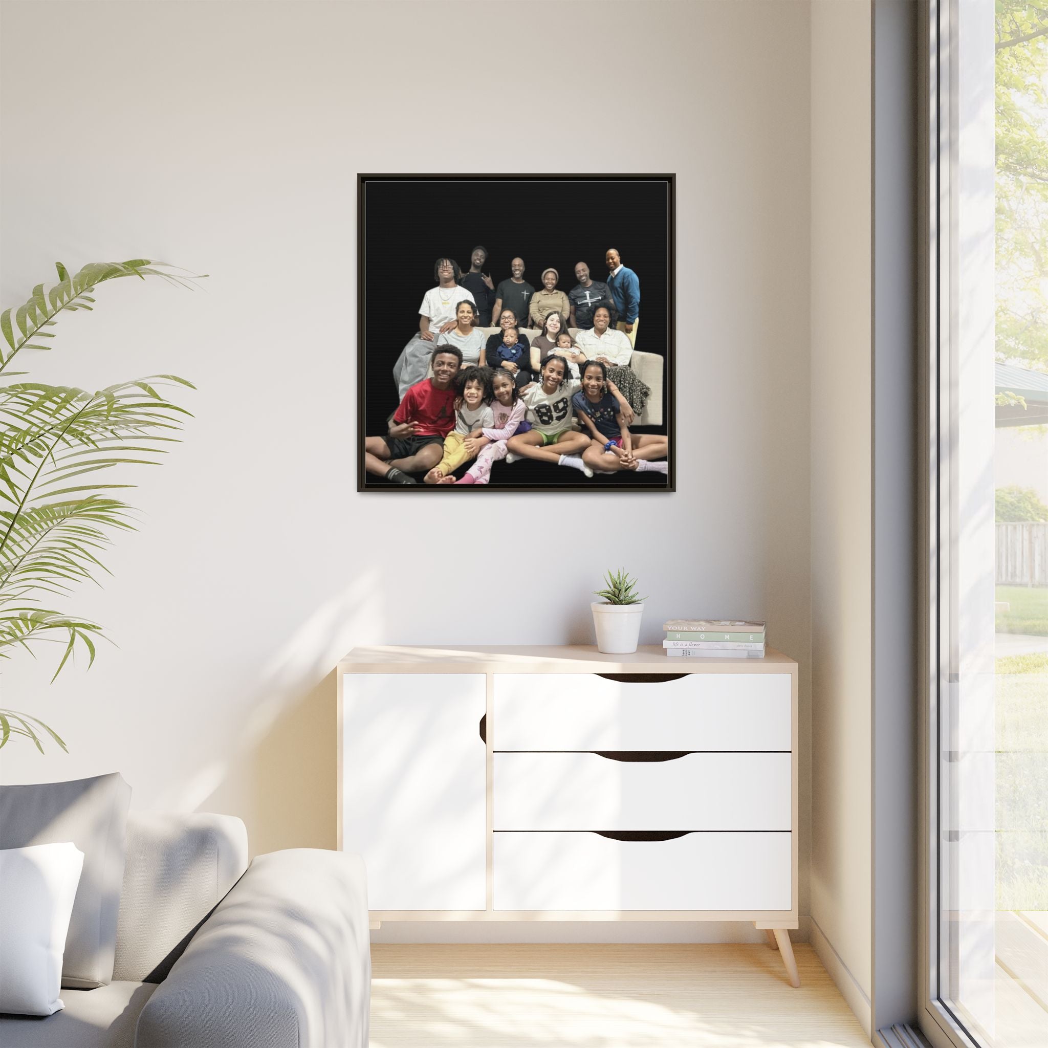 Gordon Siblings Family Matte Canvas, Framed (Multi-color)