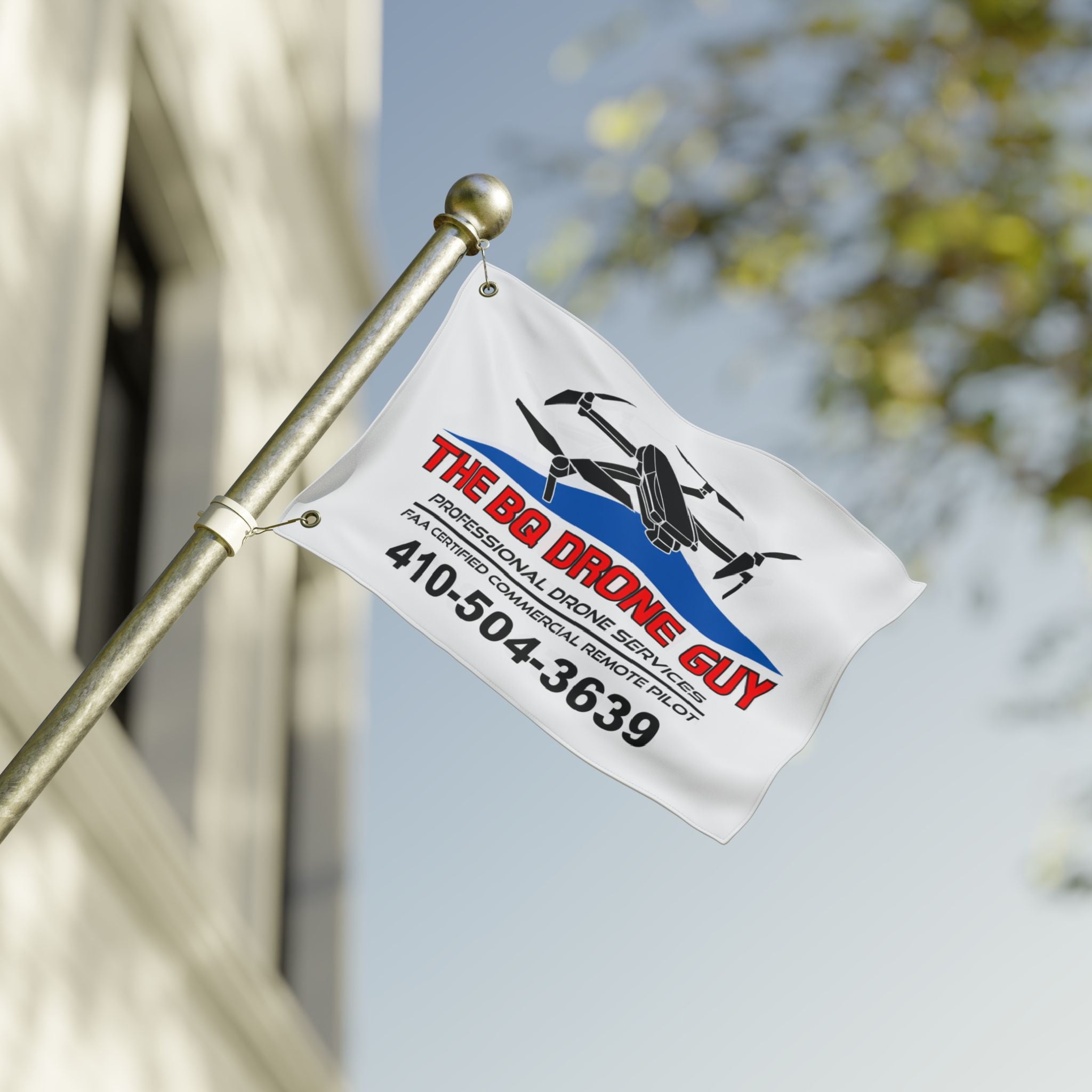 The BQ Drone Guy Double-Sided Flag