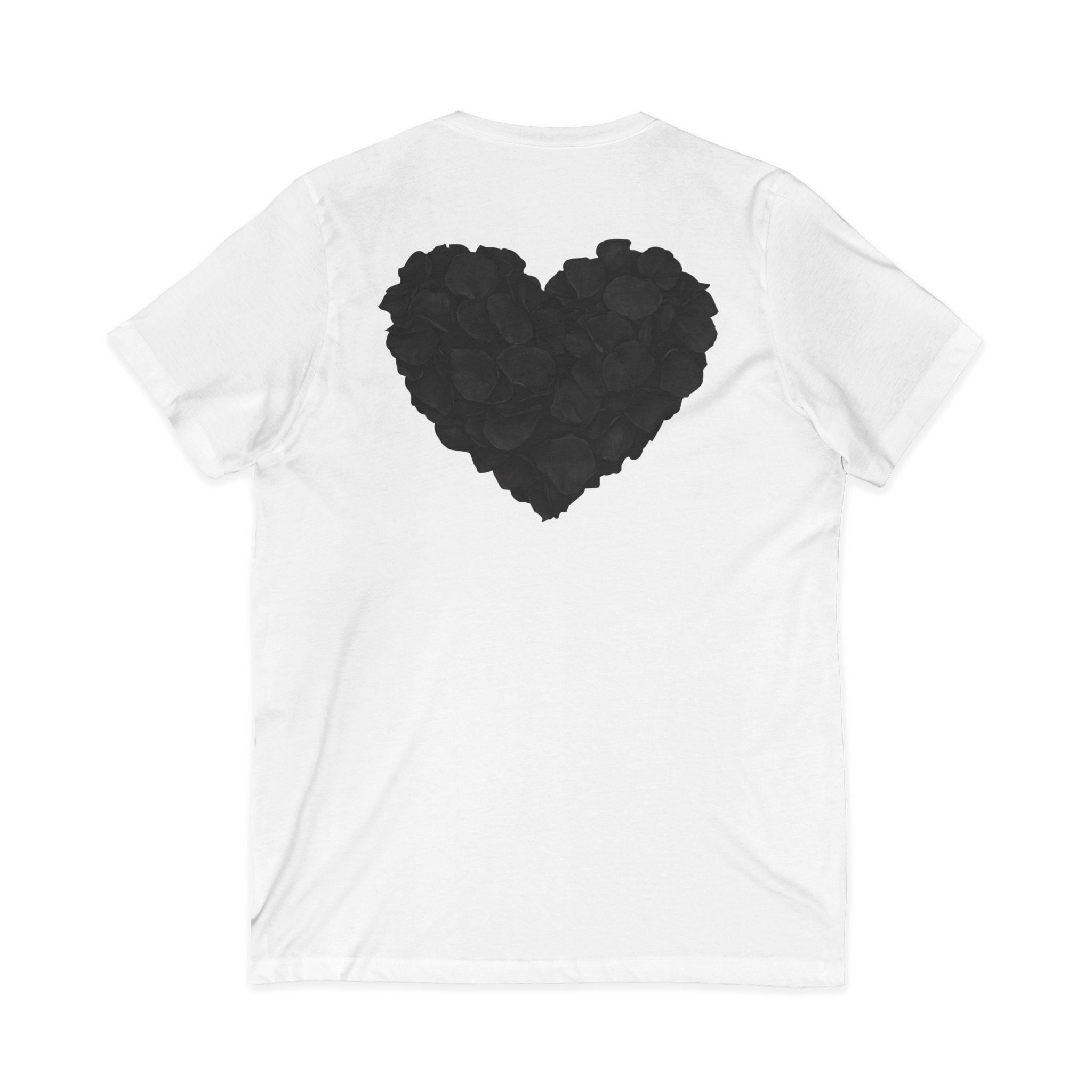 Black Rose Heart T-Shirt | Floral Heart Tee