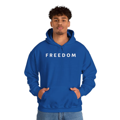 Freedom Hooded Sweatshirt, Cozy Sweatshirt, Religious Apparel, Inspirational Gift, Casual Outfit, Unisex Hoodie