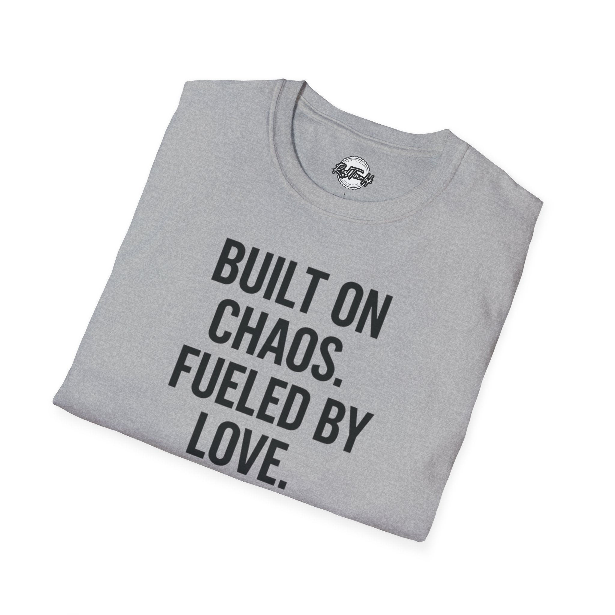 Unisex T-Shirt - Built on Chaos Fueled by Love #HomeschoolLife, Funny T-shirt, Gift for Educators, Casual Wear, Family Events, [...]