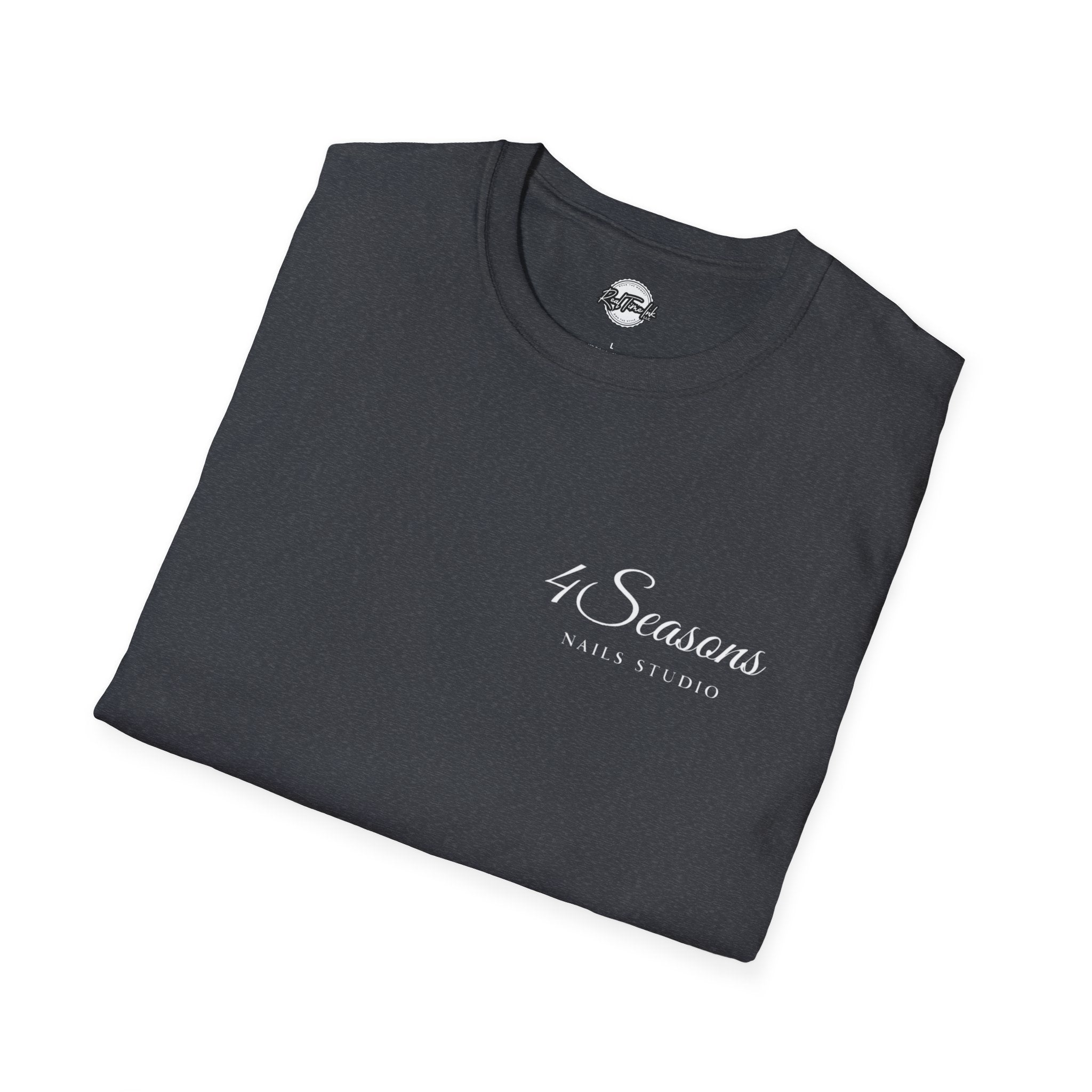 4 Seasons Nails Studio T-Shirt — Nail Tech Logo Tee (Front & Back)