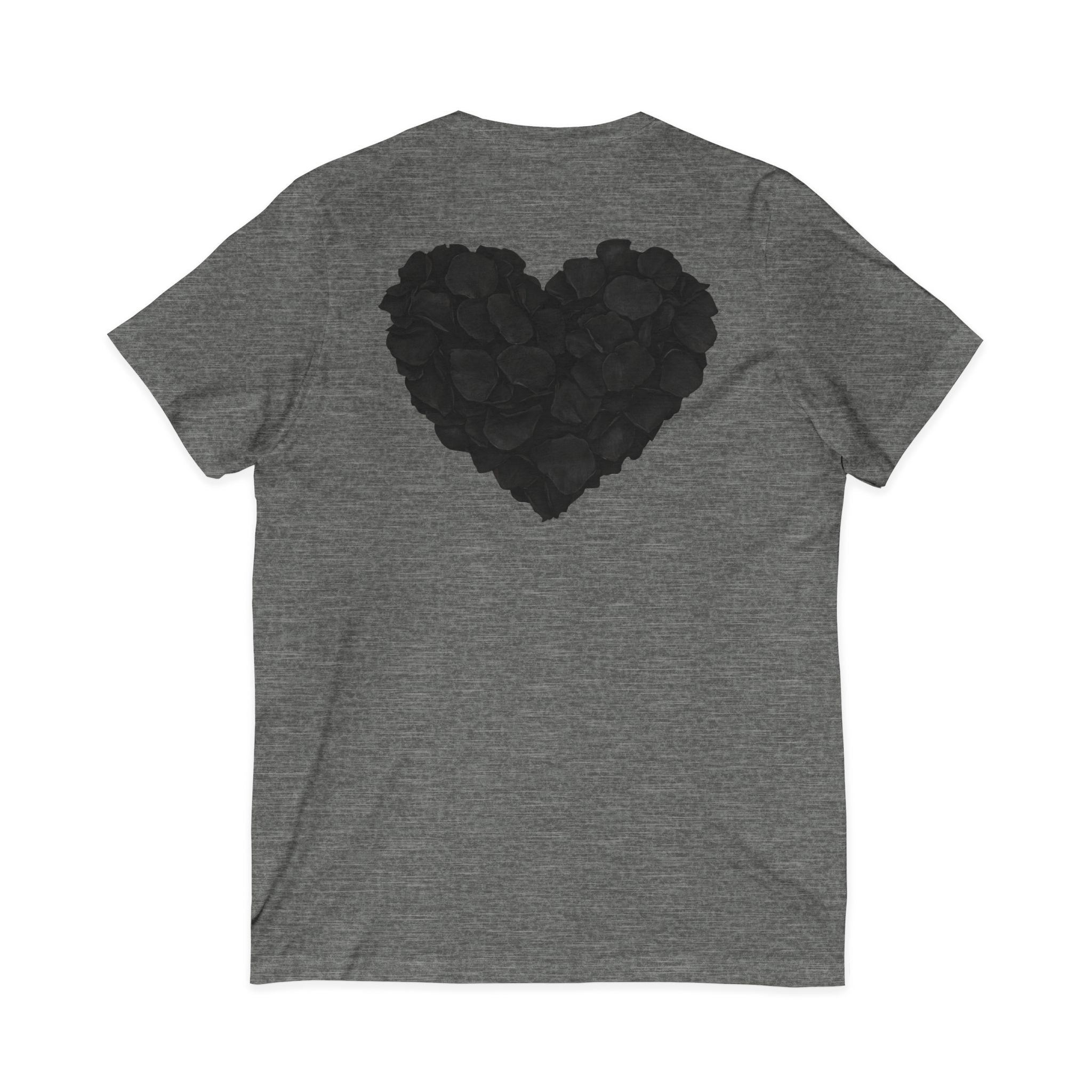 Black Rose Heart T-Shirt | Floral Heart Tee