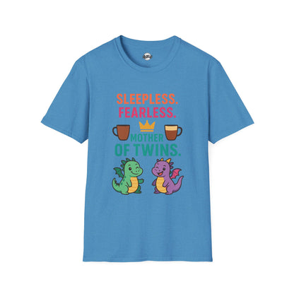 Mother of Twins T-Shirt - Sleepless & Fearless Unisex Tee
