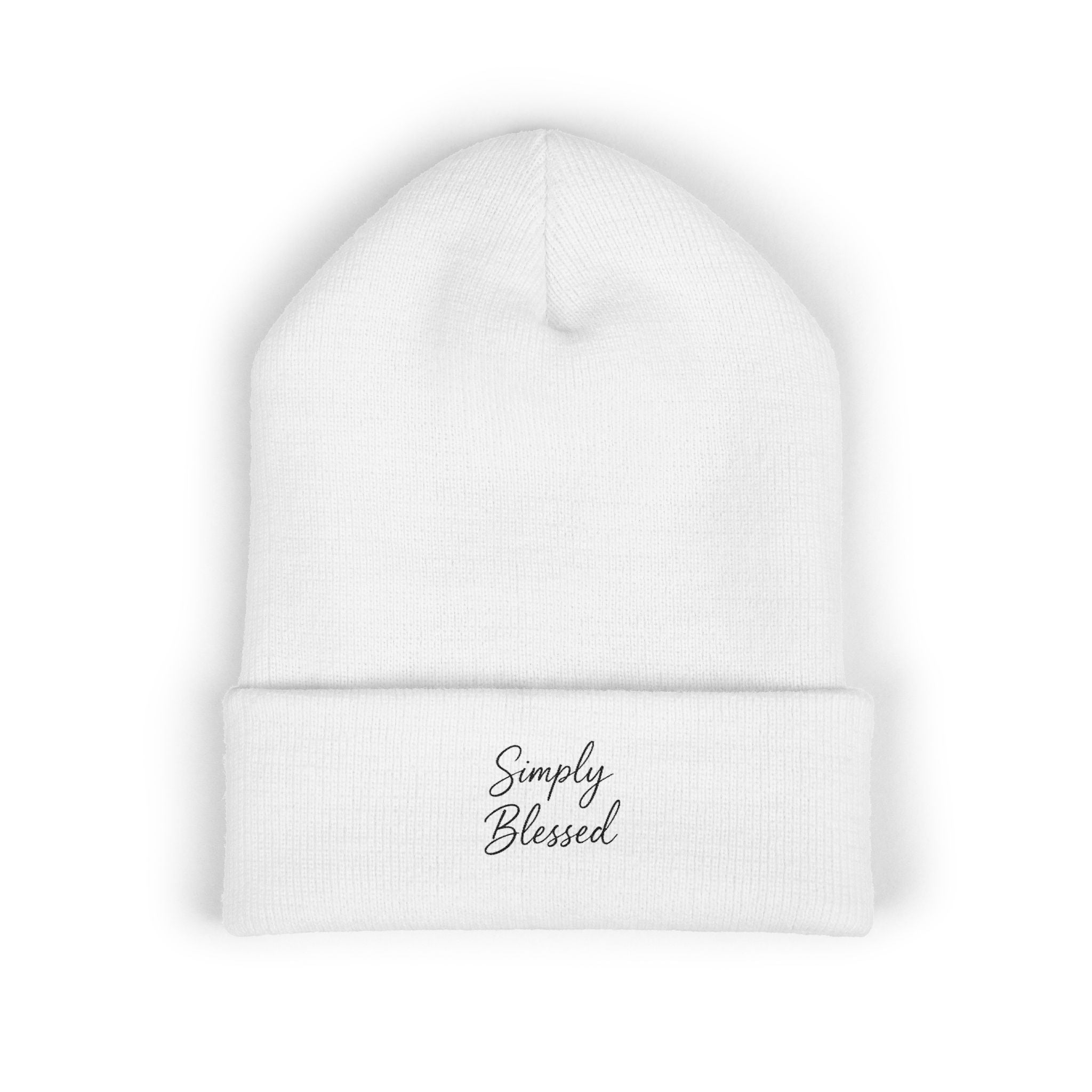 Simply Blessed Embroidered Classic Cuffed Beanie