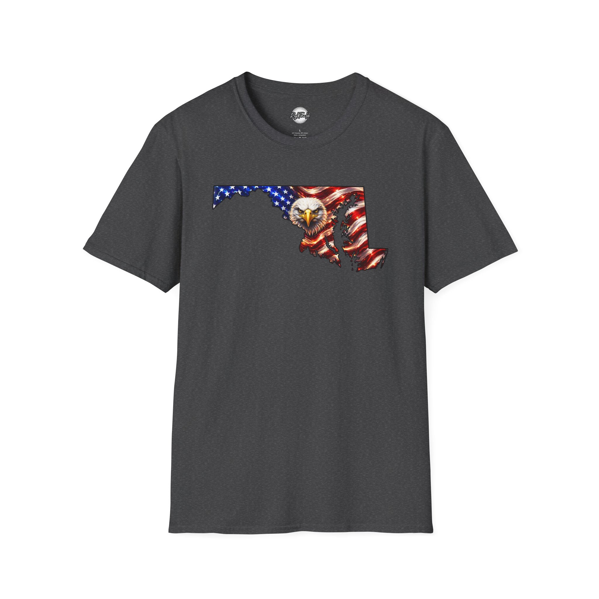 Maryland Flag Eagle T-Shirt – American Pride State Silhouette Tee