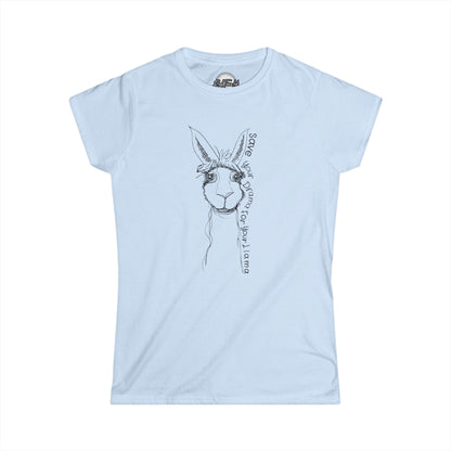 Llama Women's Tee - Save Your Drama Shirt
