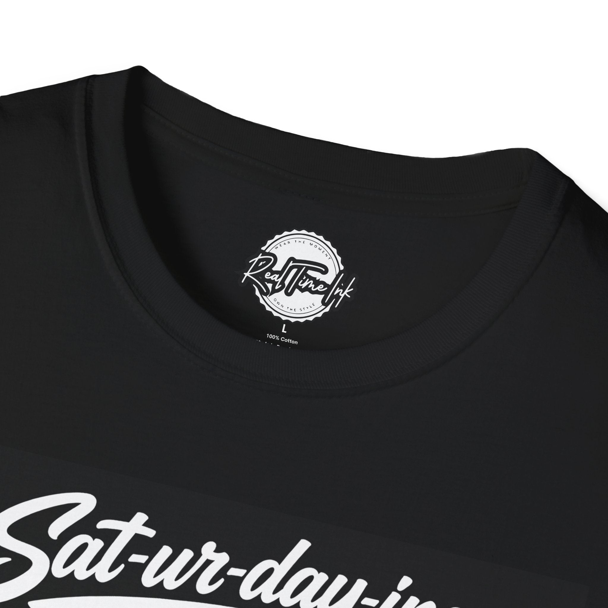 Sat-ur-day-ing Graphic T-Shirt | Funny Weekend Shirt | Casual Streetwear Tee | Relaxed Saturday Vibes