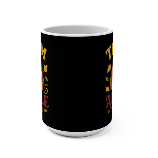 Whimsical Apple-Themed Mug for Team Spirit Enthusiasts, Perfect for Gifts, Fall Celebrations, and Cozy Coffee Moments, Apple Lovers, [...]