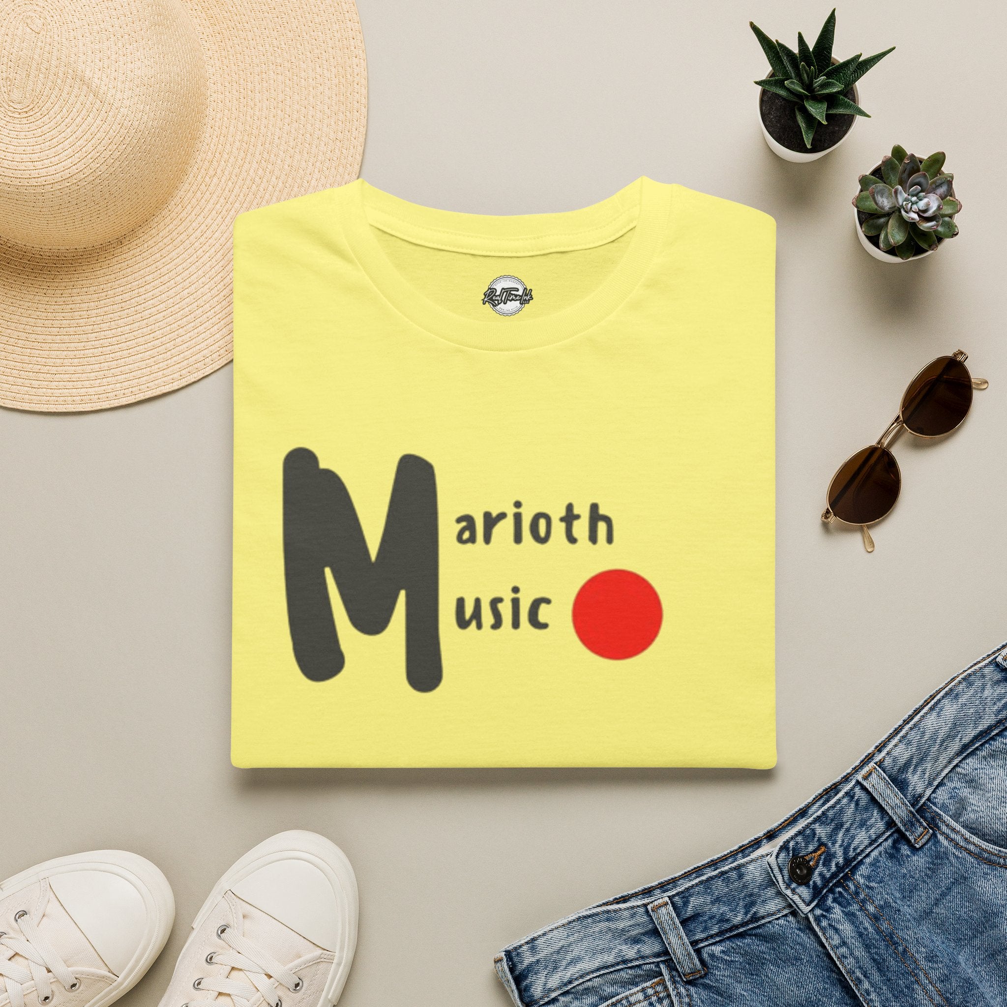 Marioth Music Logo Tee (Bold 'M' with Red Dot)