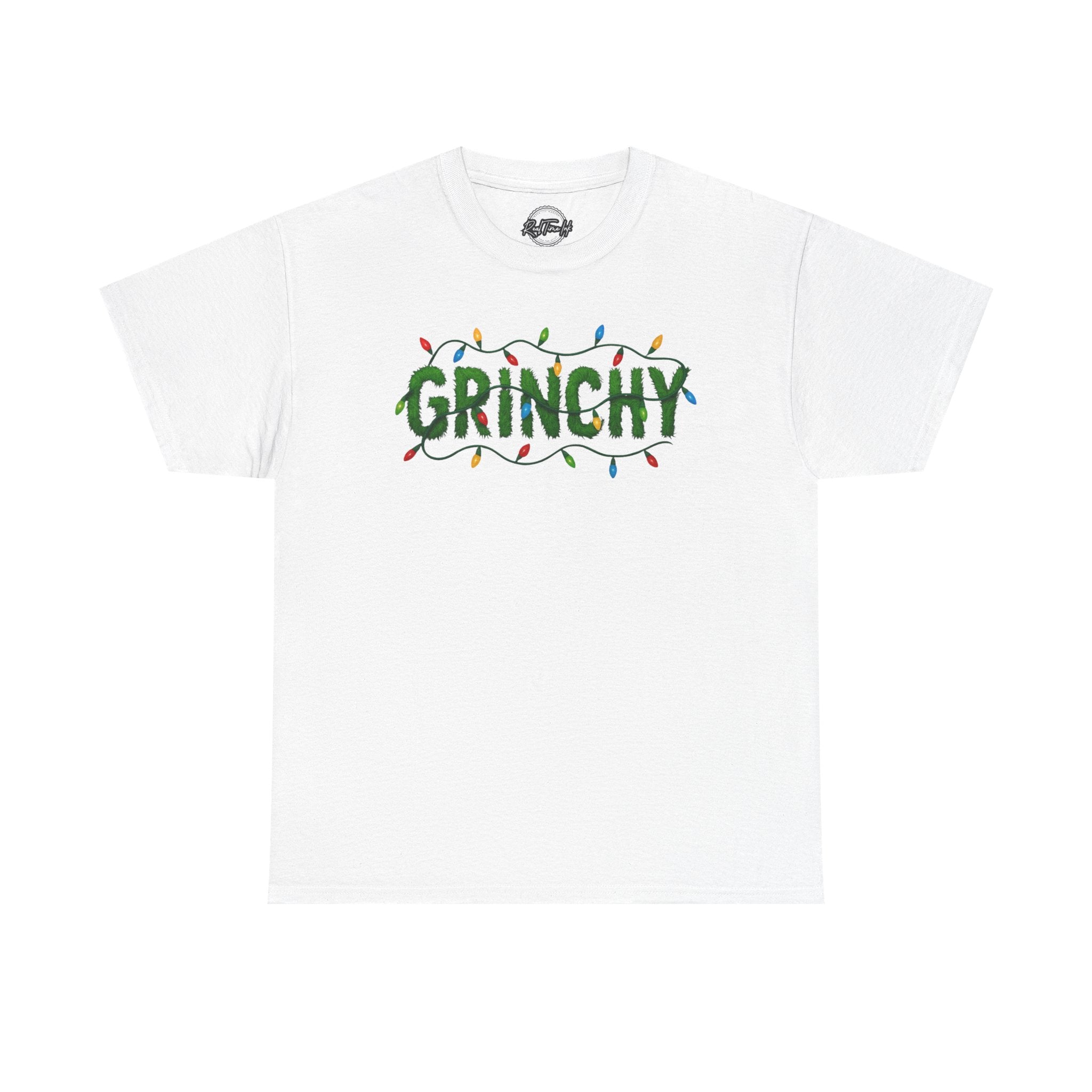 Grinchy Christmas Tee — Festive Lights Holiday Shirt
