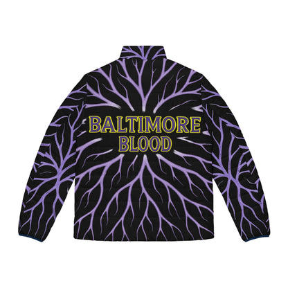 Baltimore Blood Men's Puffer Jacket | Cozy, Urban Style for Every Occasion | Perfect for Fall/Winter, Sports, and Casual Wear