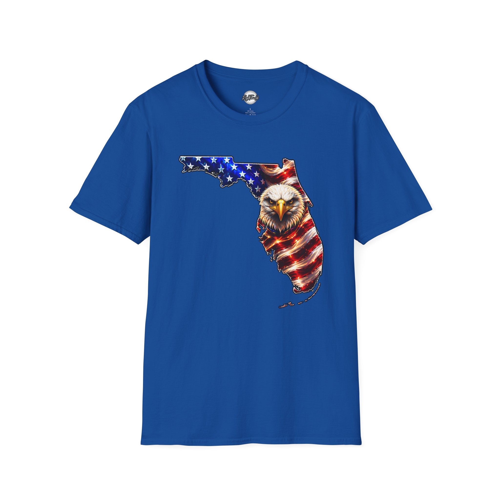 Florida Flag Eagle T-Shirt — American Flag State Outline Tee