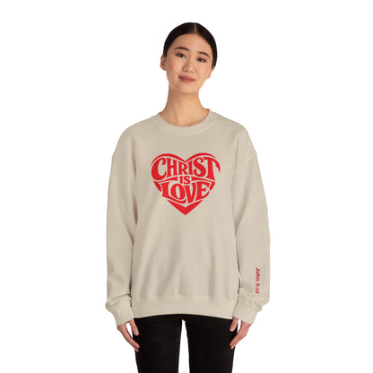 Christ Is Love Heart crewneck | Christian faith sweatshirt
