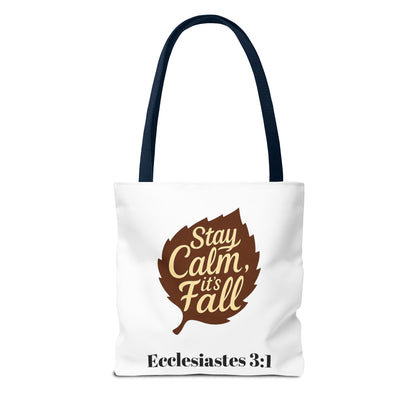 Fall Tote Bag, Autumn Style, Inspirational Quote, Eco-Friendly, Seasonal Gift, Church Bag, Personalized Tote
