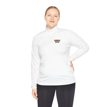 Quarter-Zip Pullover - Purple Blood Design