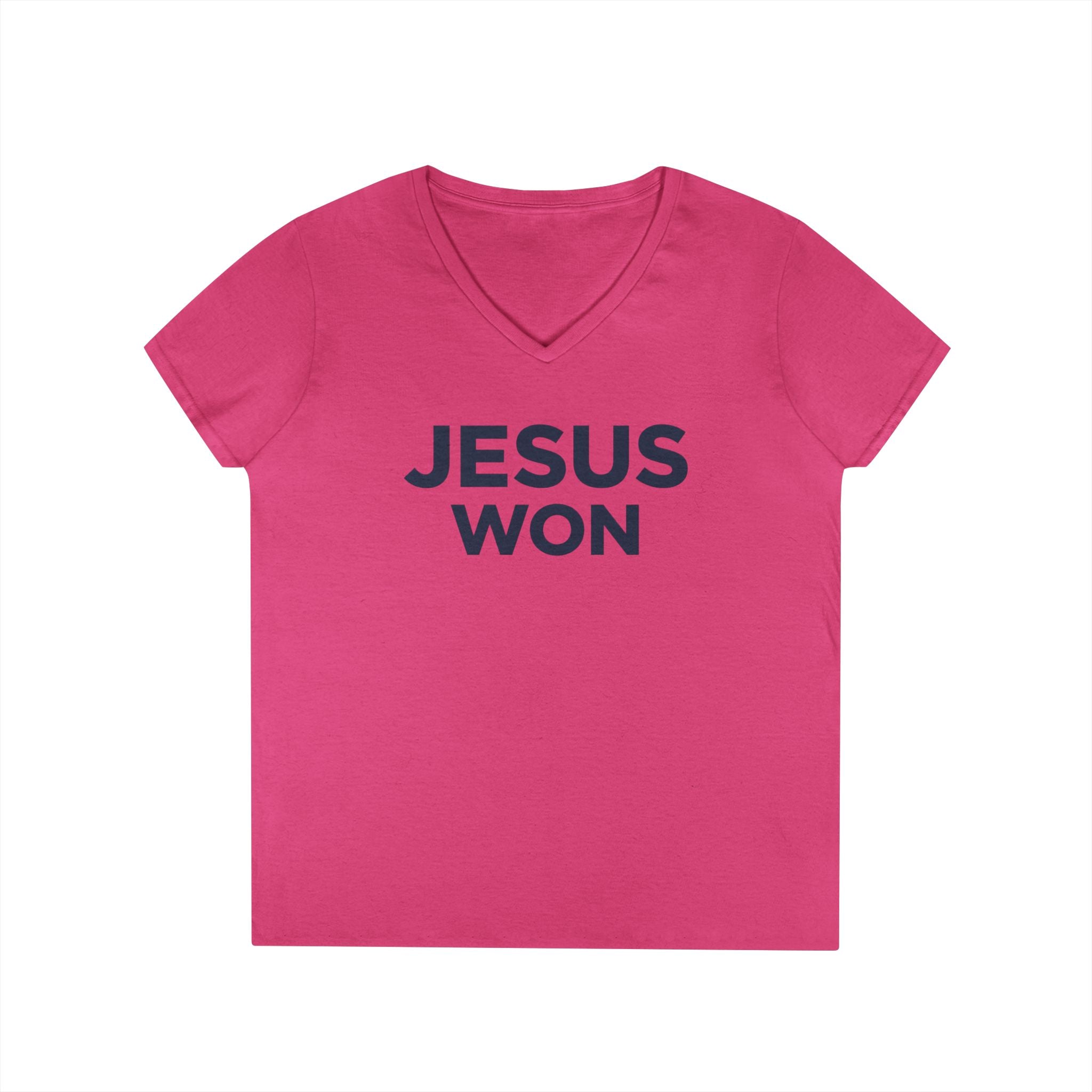 Jesus Won womens V-Neck Tee