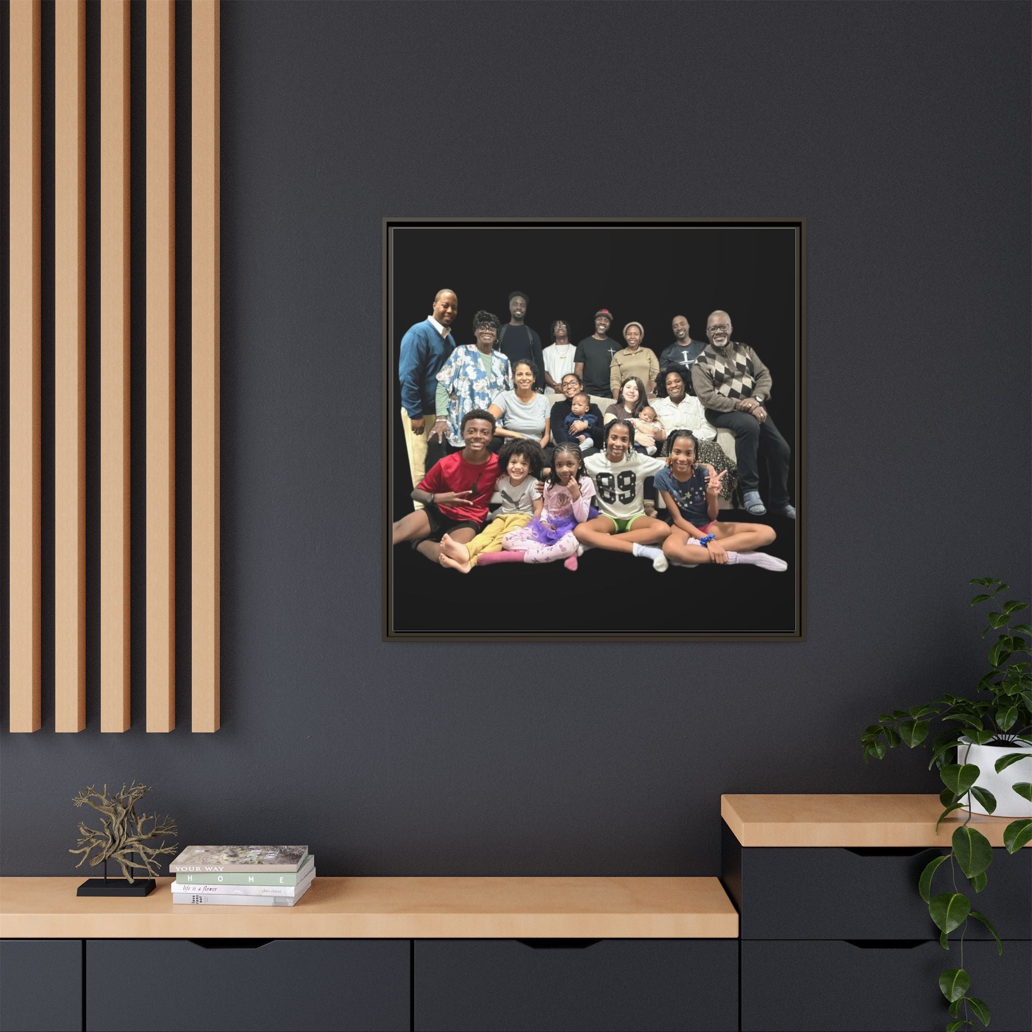Gordon Family Matte Canvas, Framed (Multi-color)