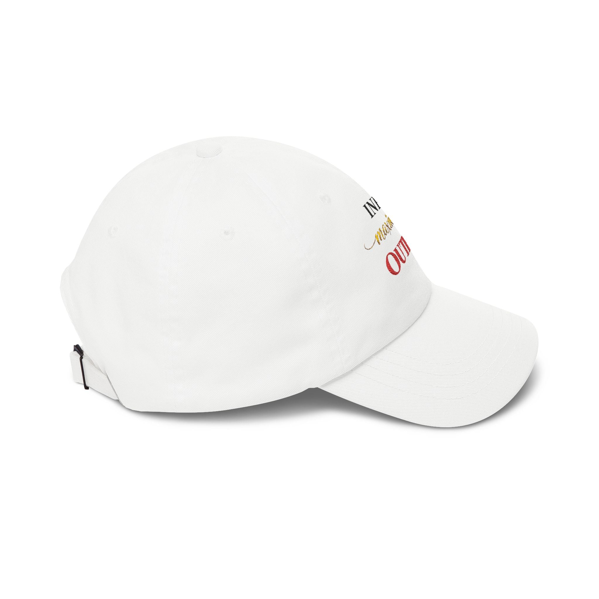 "INPUT maximum OUTPUT" Embroidered White Baseball Hat