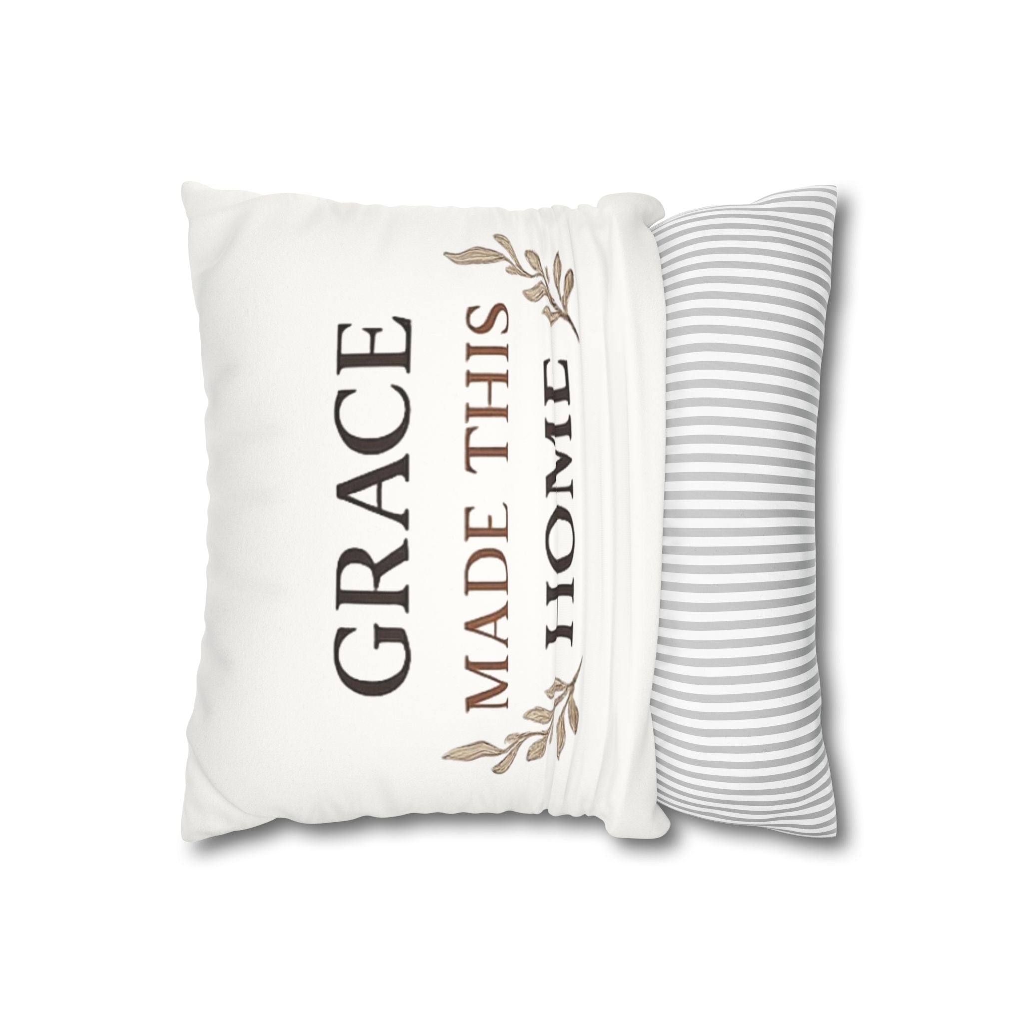 Grace Made This Home Faux Suede Decorative Pillowcase